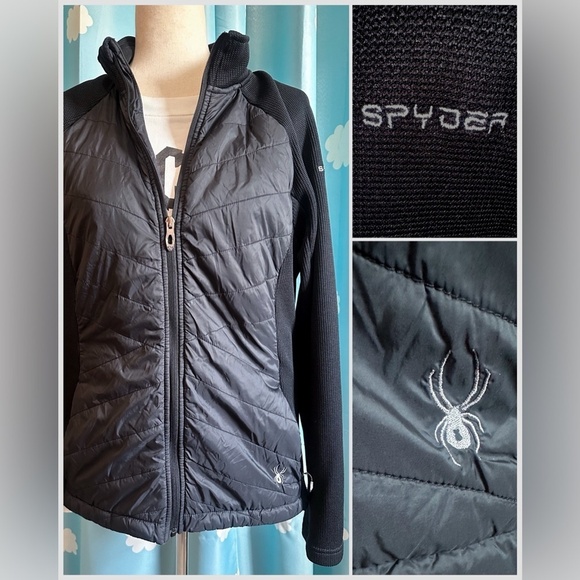 Spyder Jackets & Blazers - Spyder knit and nylon jacket. Black zip up- L